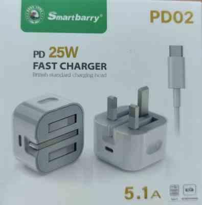 شارژر اپل PD02 25W FASR SMARTBARRY