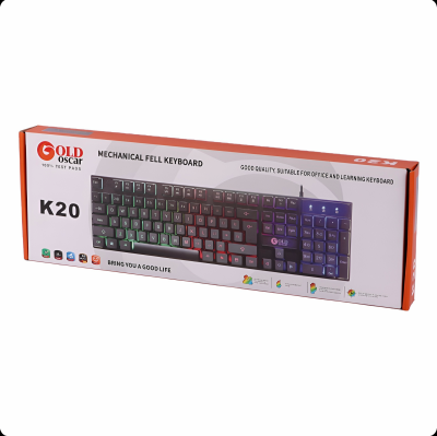 کیبورد سیمدار گیمی GOLD OSCAR - K20