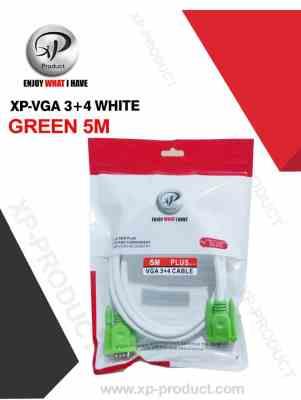 کابل مانیتور سفید سوکت سبز VGA 5 M XP-3 4