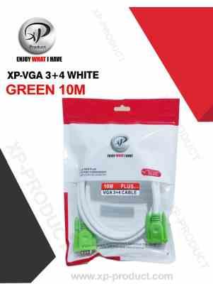 کابل مانیتور سفید سوکت سبز VGA 10 M XP-3 4
