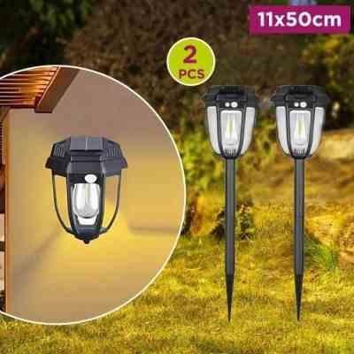 چراغ خورشیدی باغچه ای سنسور دار تک لامپ cl d68