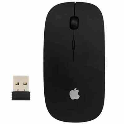 موس بی سیم طرح اپل مشکی