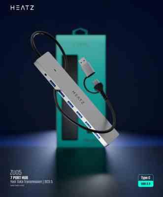 هاب 7 پورت آداپتورخور UBS.3 برند HEATZ مدل zu05