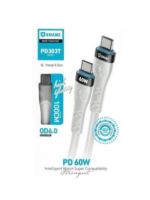 کابل تایپ سی به تایپ سی X-HANS 60W PD303T