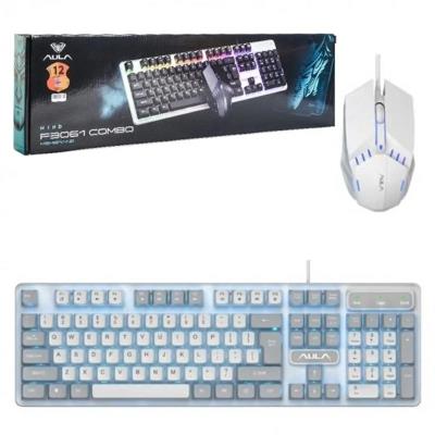 کیبورد وموس گیمینگ سیم دارAULAمدل F 3061
