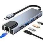 هاب تایپ سی 5 پورت کیفیت فوق العاده HDTV 4K