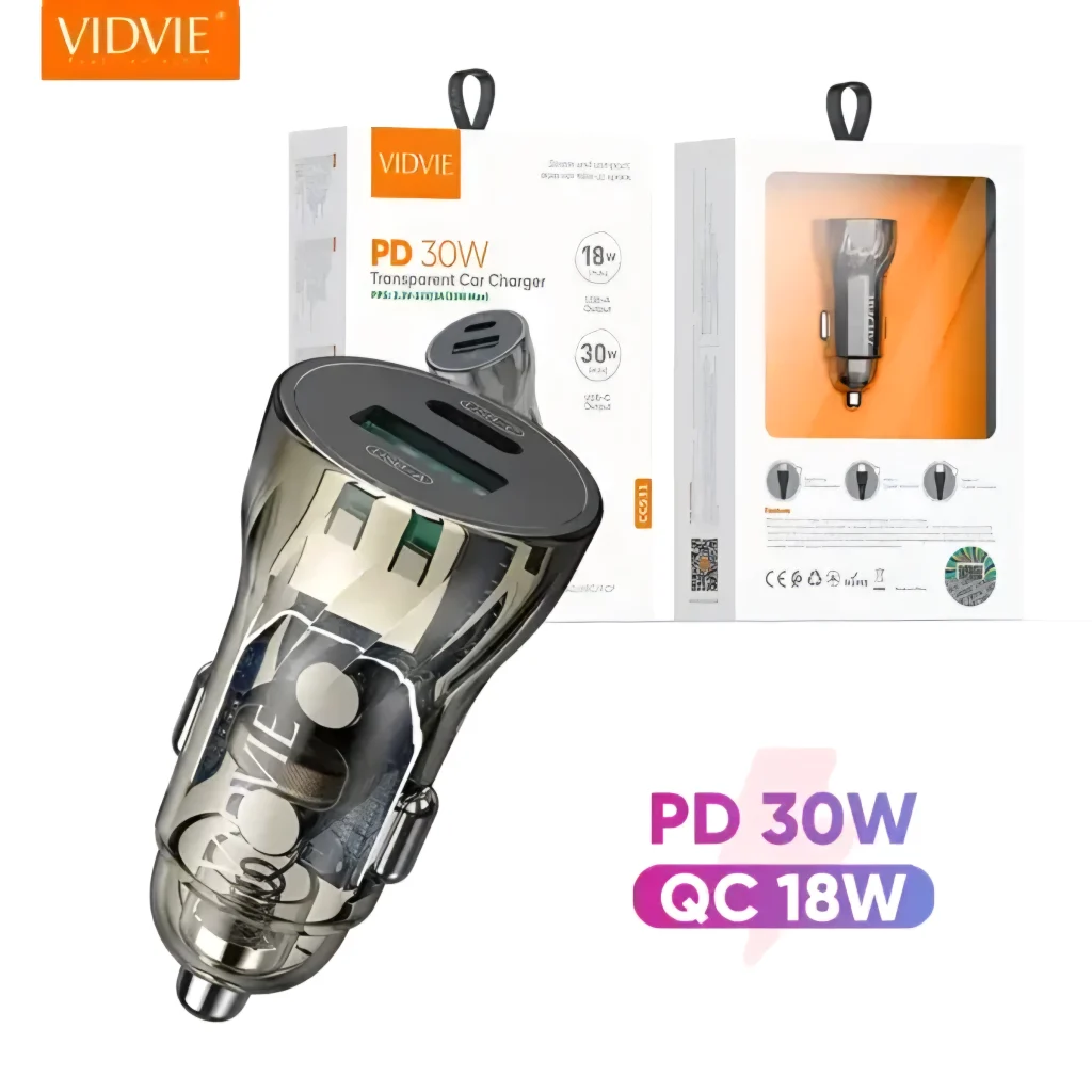 شارژر فندکی برند VIDVIE مدل CC531 توان 33W max
